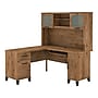 Bush Furniture Somerset 60"W L Shaped Desk with Hutch, Fresh Walnut (SET002FW)~#|#~sp108325835_sc7