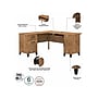Bush Furniture Somerset 60"W L Shaped Desk with Hutch, Fresh Walnut (SET002FW)~#|#~sp108325837_sc7