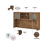 Bush Furniture Somerset 60"W L Shaped Desk with Hutch, Fresh Walnut (SET002FW)~#|#~sp108325838_sc7