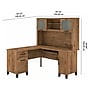 Bush Furniture Somerset 60"W L Shaped Desk with Hutch, Fresh Walnut (SET002FW)~#|#~sp108325839_sc7