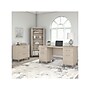 Bush Furniture Somerset 60" Computer Desk with Lateral File Cabinet and 5-Shelf Bookcase, Sand Oak (SET013SO)~#|#~sp108325981_sc7