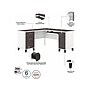 Bush Furniture Somerset 60" L-Shaped Desk with Hutch, Storm Gray/White (SET002SGWH)~#|#~sp108326051_sc7