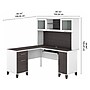 Bush Furniture Somerset 60" L-Shaped Desk with Hutch, Storm Gray/White (SET002SGWH)~#|#~sp108326053_sc7