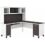 Bush Furniture Somerset 72"W L Shaped Desk with Hutch, Storm Gray/White (SET001SGWH)~#|#~sp108326065_sc7