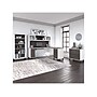 Bush Furniture Somerset 72"W L-Shaped Desk with Hutch, Lateral File Cabinet and Bookcase, Storm Gray/White (SET012SGWH)~#|#~sp108326074_sc7
