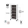 Bush Furniture Somerset 72"W L-Shaped Desk with Hutch, Lateral File Cabinet and Bookcase, Storm Gray/White (SET012SGWH)~#|#~sp108326079_sc7