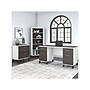 Bush Furniture Somerset 60" Computer Desk with Lateral File Cabinet and 5-Shelf Bookcase, Storm Gray/White (SET013SGWH)~#|#~sp108326083_sc7