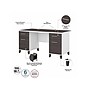 Bush Furniture Somerset 60" Computer Desk with Lateral File Cabinet and 5-Shelf Bookcase, Storm Gray/White (SET013SGWH)~#|#~sp108326085_sc7