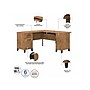 Bush Furniture Somerset 60"W L Shaped Desk with Storage, Fresh Walnut (WC81330K)~#|#~sp108326101_sc7