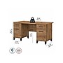 Bush Furniture Somerset 60"W Office Desk with Drawers, Fresh Walnut (WC81328K)~#|#~sp108326111_sc7
