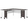 Bush Furniture Somerset 72"W L Shaped Desk with Storage, Storm Gray/White (WC81010K)~#|#~sp108326134_sc7