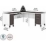 Bush Furniture Somerset 72"W L Shaped Desk with Storage, Storm Gray/White (WC81010K)~#|#~sp108326138_sc7