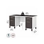 Bush Furniture Somerset 60" Computer Desk, Storm Gray/White (WC81028K)~#|#~sp108326146_sc7