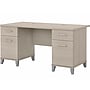 Bush Furniture Somerset 60"W Office Desk with Drawers, Sand Oak (WC81128K)~#|#~sp108326150_sc7