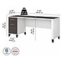 Bush Furniture Somerset 72"W Office Desk with Drawers, Storm Gray/White (WC81072)~#|#~sp108326228_sc7