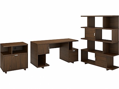 Shop Now For The Kathy Ireland Home By Bush Furniture Madison Avenue 60 L Shaped Desk With Drawer And Storage Modern Walnut Mds001mw Accuweather Shop