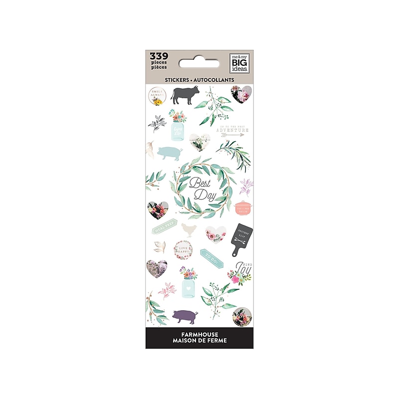 The Happy Planner Farmhouse Stickers, Assorted Colors, 339/Pack (PPSM-30) image 1