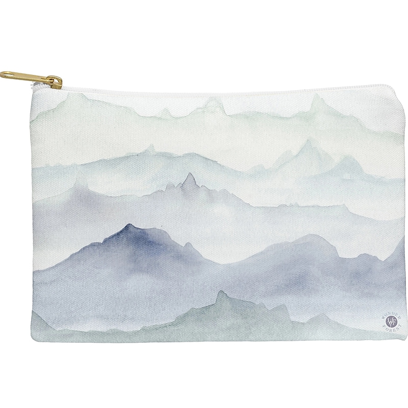 DENY Designs Wonder Forest 8.5" Polyester Travel Pouch, Water Resistant, Mountain Mist (61901-wpofsm) image 1