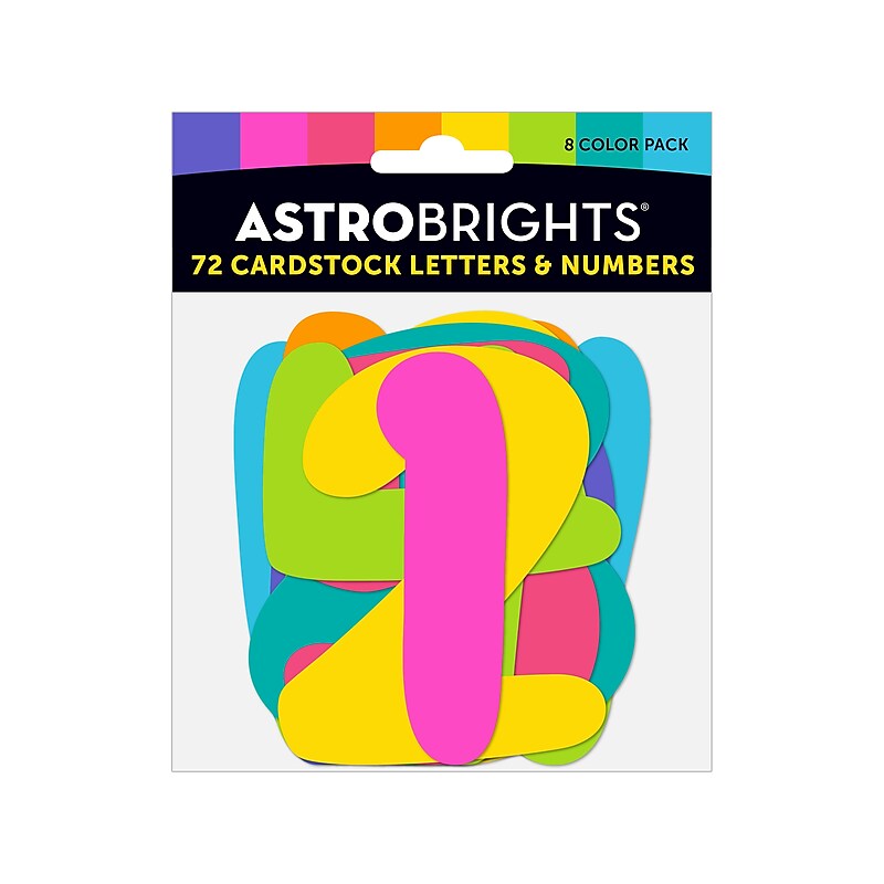 Astrobrights Back to School Letters and Numbers Combo Pack, Assorted Colors (91826) image 1