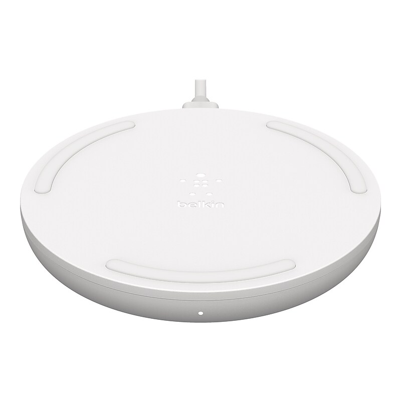 Belkin BOOST CHARGE Wireless Charging Pad for Most Smartphones, White (WIA001TTWH) image 1