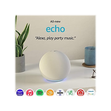Amazon Echo (4th Gen) Streaming Media Speaker, Glacier White (B07XKF75B8)