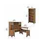 Bush Furniture Somerset 72"W 3 Position Sit to Stand L Shaped Desk with Hutch and Bookcase, Fresh Walnut (SET017FW)~#|#~sp108409439_sc7