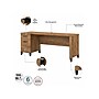 Bush Furniture Somerset 72"W 3 Position Sit to Stand L Shaped Desk with Hutch and File Cabinet, Fresh Walnut (SET016FW)~#|#~sp108409453_sc7