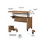 Bush Furniture Somerset 72"W 3 Position Sit to Stand L Shaped Desk with Hutch and File Cabinet, Fresh Walnut (SET016FW)~#|#~sp108409454_sc7