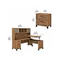 Bush Furniture Somerset 72"W 3 Position Sit to Stand L Shaped Desk with Hutch and File Cabinet, Fresh Walnut (SET016FW)~#|#~sp108409455_sc7