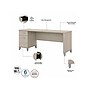 Bush Furniture Somerset 72"W 3 Position Sit to Stand L Shaped Desk with Hutch and File Cabinet, Sand Oak (SET016SO)~#|#~sp108409506_sc7
