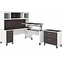 Bush Furniture Somerset 72"W 3 Position Sit to Stand L Shaped Desk with Hutch and File Cabinet, Storm Gray/White (SET016SGWH)~#|#~sp108409567_sc7