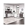 Bush Furniture Somerset 72"W 3 Position Sit to Stand L Shaped Desk with Hutch and File Cabinet, Storm Gray/White (SET016SGWH)~#|#~sp108409568_sc7