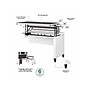 Bush Furniture Somerset 72"W 3 Position Sit to Stand L Shaped Desk with Hutch and File Cabinet, Storm Gray/White (SET016SGWH)~#|#~sp108409570_sc7