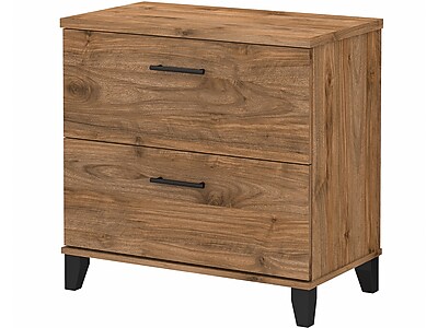 Bush Furniture Somerset 2-Drawer Lateral File Cabinet, Letter/Legal, Fresh Walnut, 30" (WC81380)