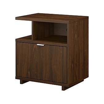 kathy ireland® Home by Bush Furniture Madison Avenue Single-Drawer Lateral File Cabinet, Modern Walnut, 27.17" (MDF127MW-03)