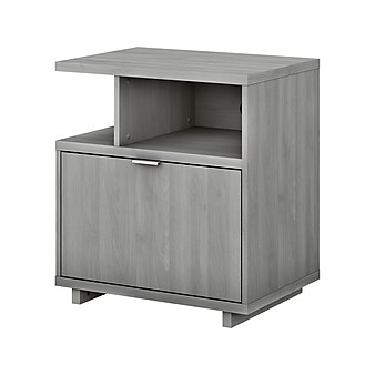kathy ireland® Home by Bush Furniture Madison Avenue Single-Drawer Lateral File Cabinet, Modern Gray, 27.17" (MDF127MG-03)