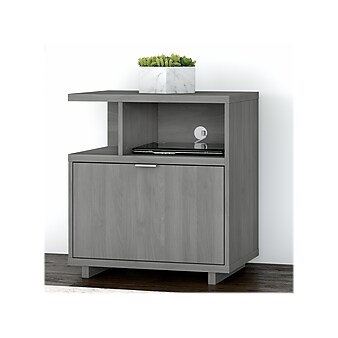 kathy ireland® Home by Bush Furniture Madison Avenue Single-Drawer Lateral File Cabinet, Modern Gray, 27.17" (MDF127MG-03)