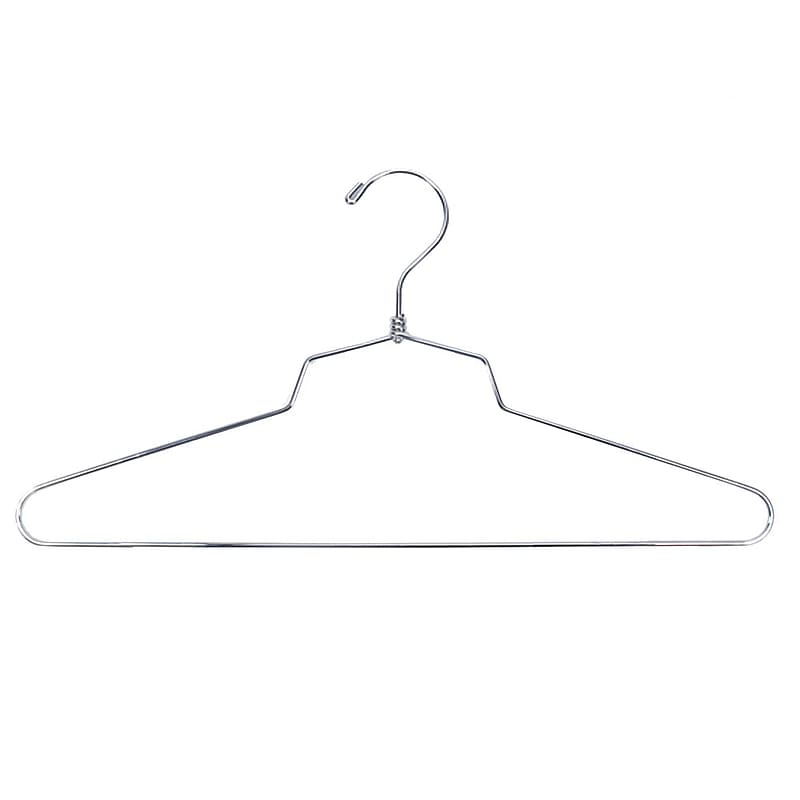 Nahanco 16" Metal Shirt/Dress Hangers, Chrome, 100/Pack (SLD-16) image 1