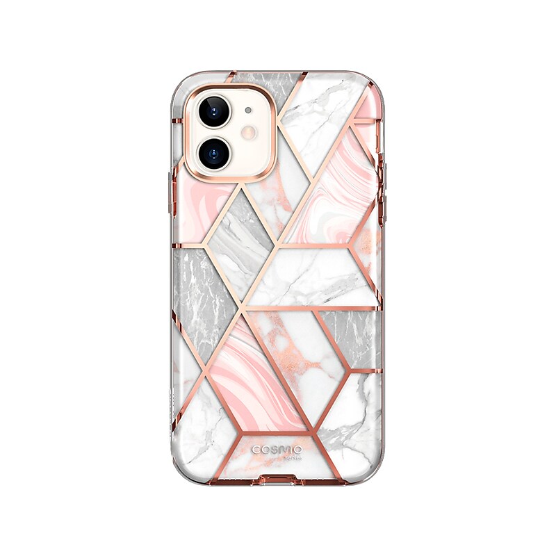i-Blason Cosmo MagSafe Rugged Case for iPhone 12, Marble Pink (iPhone2020-6.1-Cosmo-SP-Marble) image 1