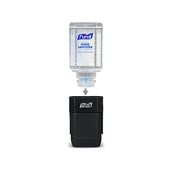 PURELL® ES1 Dispenser Starter Kit, Push-Style Hand Sanitizer Dispenser, 450 mL Gel Refill Included, Graphite (4424-D6)