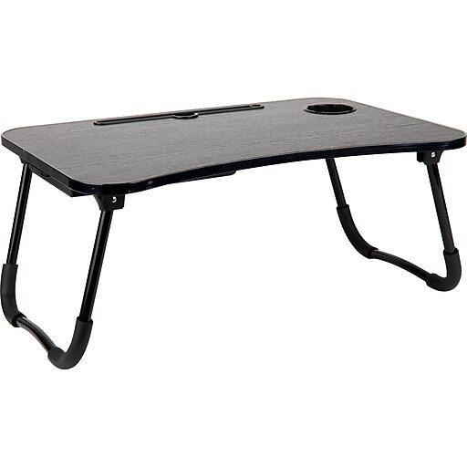 Mind Reader Stainless Steel/Plastic Lap Desk, 23.5″ x 15.25″, Black (LBEDRBLK) Staples