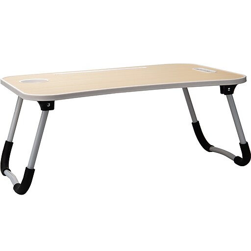 Mind Reader 23" x 15.25" Stainless Steel/Plastic Lap Desk, Beige