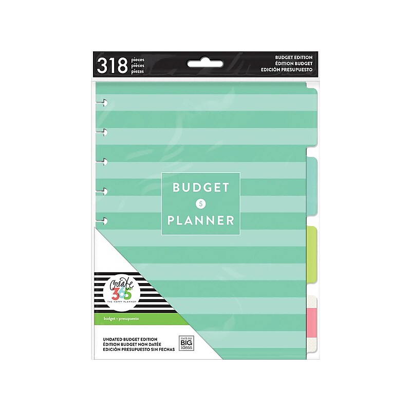 The Happy Planner 318-Piece Extension Pack - Budget Edition, 7" x 9.25", Green (HOM-02) image 1