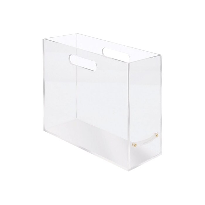 Russell+Hazel Acrylic File Box, Clear/Gold (31733) | Staples
