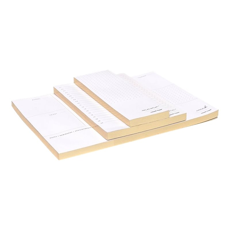 Russell+Hazel In Due Time Notepad Set, Gold/White, 80 Sheets/Pad, 3 Pads/Pack (27619) image 1
