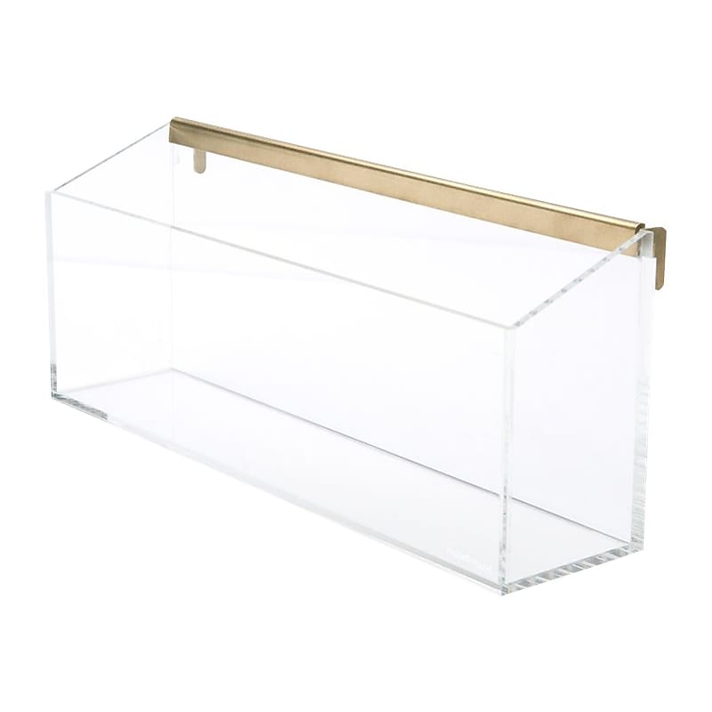 Russell+Hazel 1-Compartment Acrylic Wall Wallet, Clear/Gold (44627) image 1