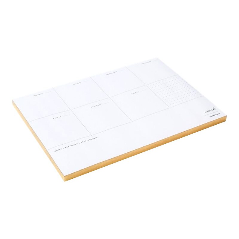 Russell+Hazel Weekly Planner Notepad, 10" x 7", Gold/White, 80 Sheets/Pad, 1 Pad/Pack (27616) image 1