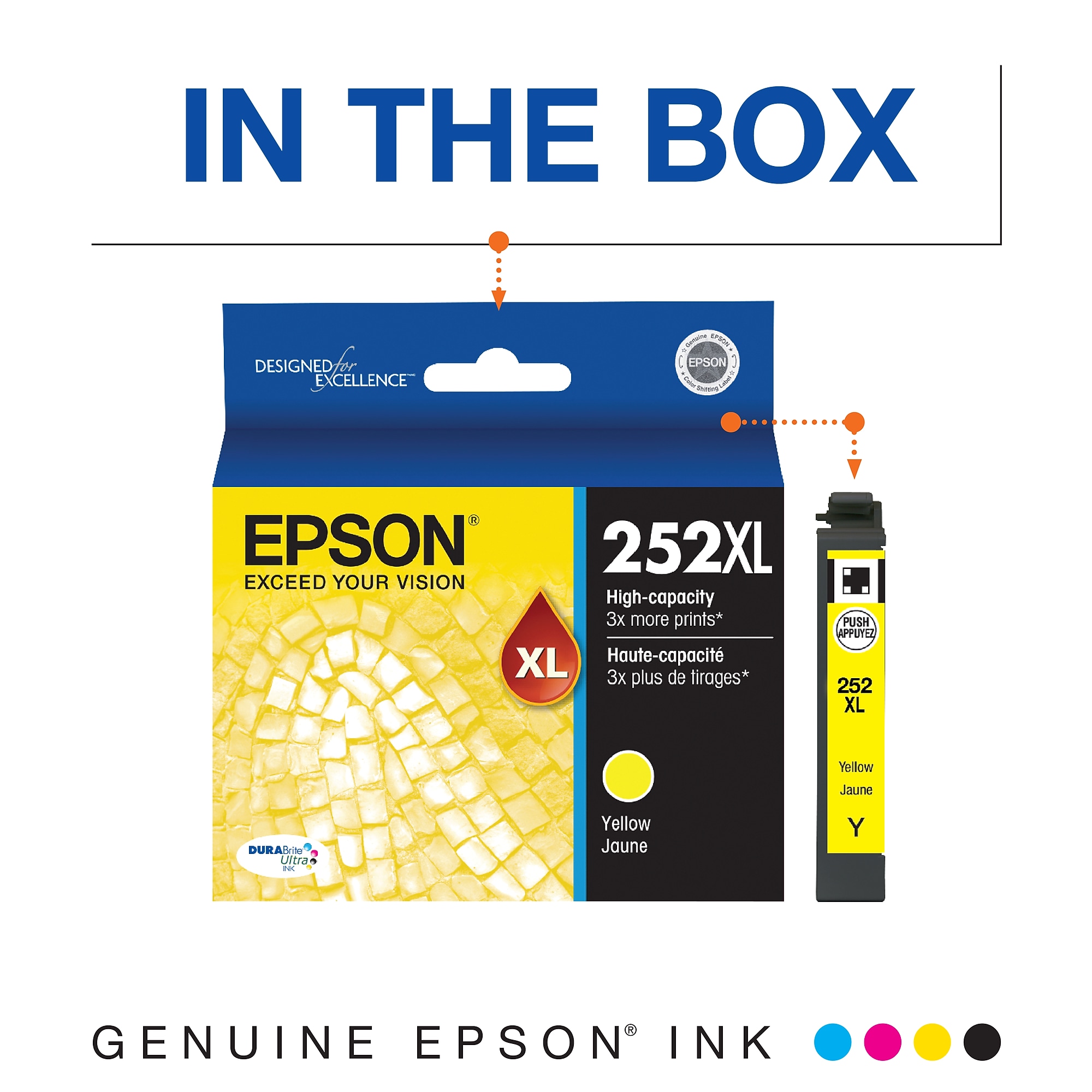 Epson T252XL Yellow High Yield Ink Cartridge   (T252XL420-S) Sansujyuku sansujyuku.com