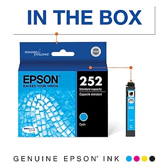 Epson T252 Cyan Standard Yield Ink Cartridge
