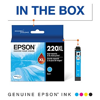 Epson T220XL Cyan High Yield Ink Cartridge (T220SL220-S)